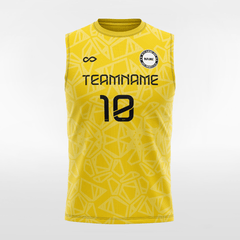 Cikers Sports Yellow / XS Supremacy 2 - Customized Men's Sublimated Sleeveless Soccer Jersey