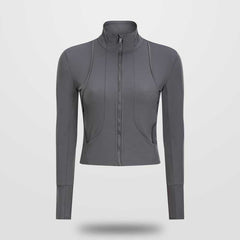 Cikers Sports Yoga Grey / S Customized Full Zip Workout Sports Jackets