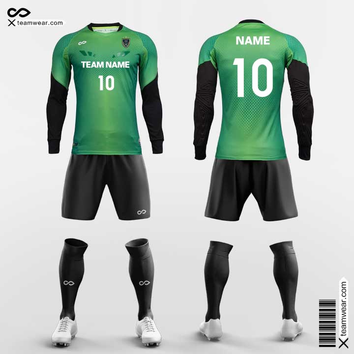 Black Green Soccer Jersey Men  Soccer Uniform Football Shirt