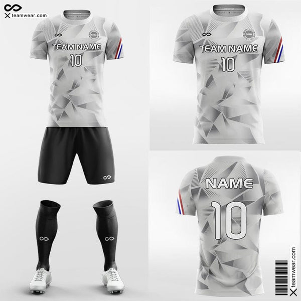 Custom Purity Color Mens Team Soccer Kit Design-XTeamwear