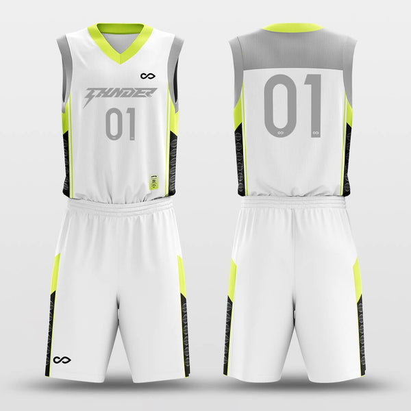 Needle Point - Custom Sublimated Basketball Jersey Set Yellow-XTeamwear