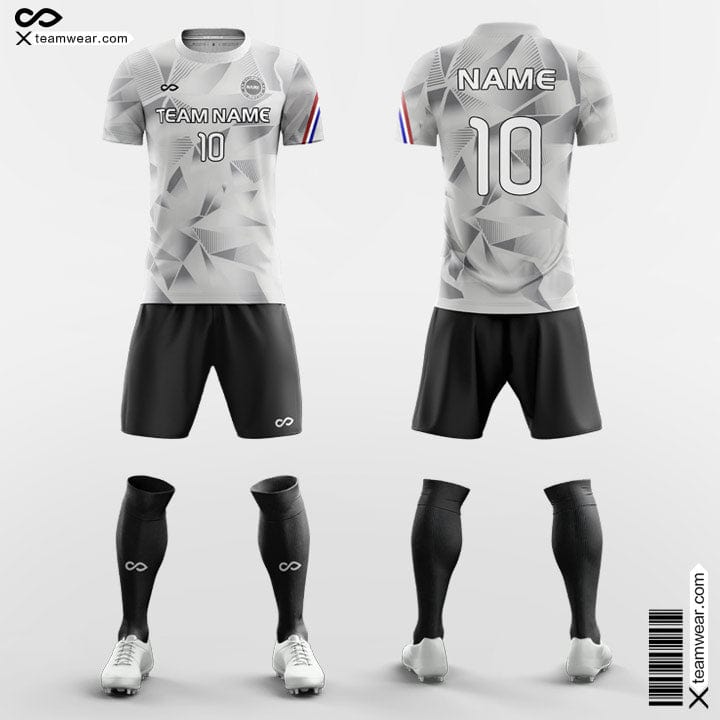 Customize 100% Polyester Fabric Soccer Uniform New Season Black