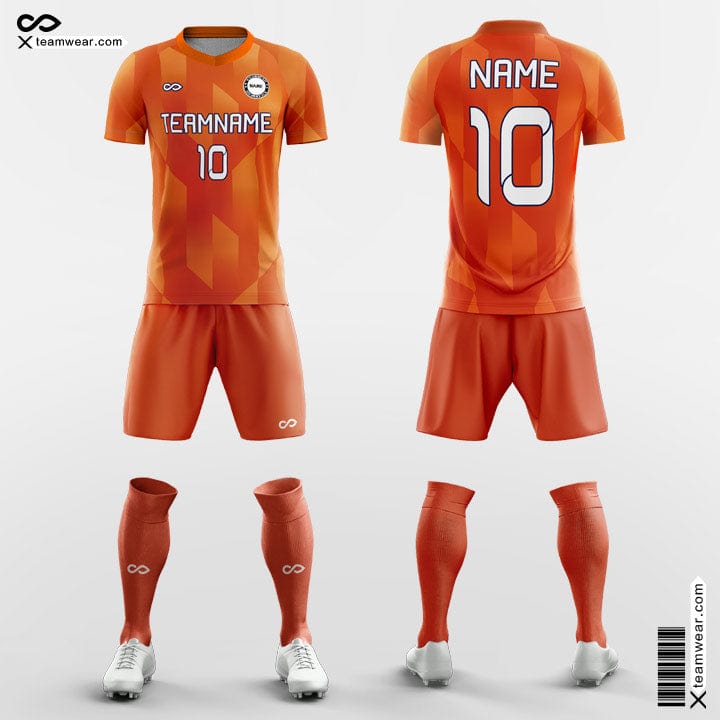 Design Orange Soccer Jerseys, Orange Football Shirts Print-XTeamwear