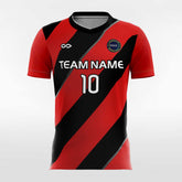 XTeamwear Soccer Jersey Red and Black / XS Classic Twill - Women Custom Soccer Jerseys Design Two Tone