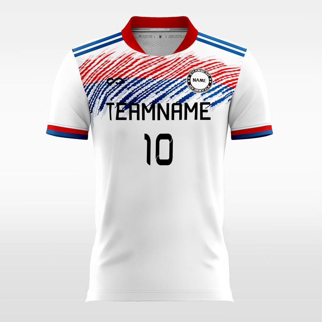XTeamwear Soccer Jersey White / XS Figure Graphic - Kids Custom Soccer Jerseys Design White