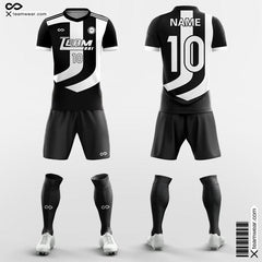 XTeamwear Soccer Uniforms Black and White / S Classic - Custom Soccer Team Uniform Sublimated for Youth