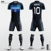 XTeamwear Soccer Uniforms Black&Blue / S Blue Ribbon - Custom Soccer Jerseys Kit Sublimated for Academy