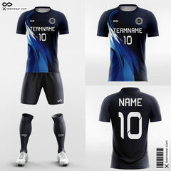XTeamwear Soccer Uniforms Black&Blue / S Swift Fox - Custom Team Soccer Jerseys with Shorts Sublimated