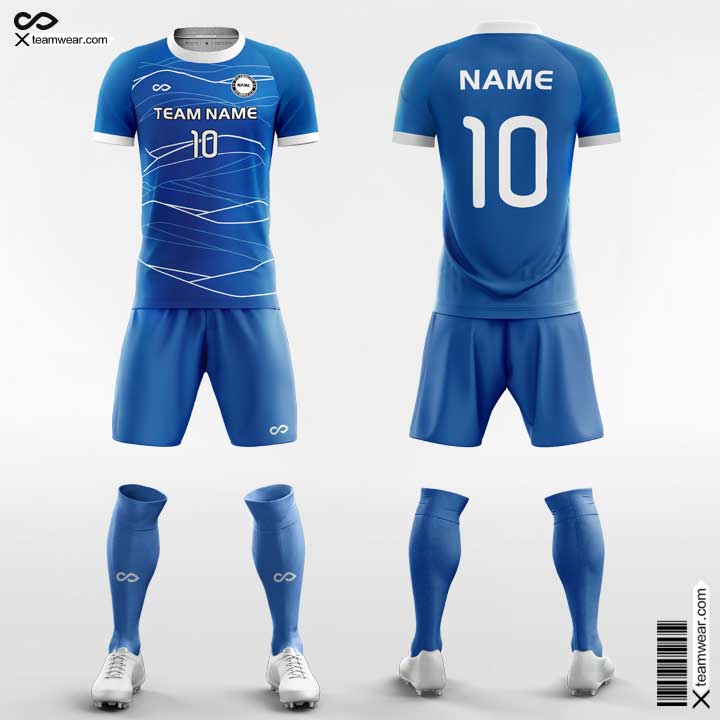 XTeamwear Soccer Uniforms Blue / S Blue Sea - Custom Soccer Jerseys Kit Sublimated for High School