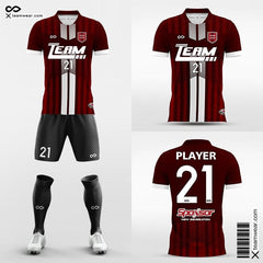 XTeamwear Soccer Uniforms Brown / S Striped - Custom Soccer Team Uniform Sublimated for Academy
