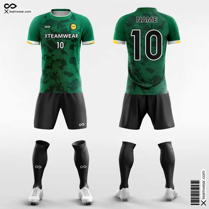 XTeamwear Soccer Uniforms Green / S Camouflage - Custom Soccer Team Uniform Sublimated for School