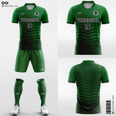 XTeamwear Soccer Uniforms Green Sea - Team Custom Soccer Jerseys with Shorts Sublimated