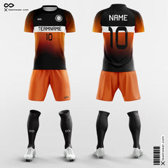 XTeamwear Soccer Uniforms Orange&Black / S Aurora - Custom Youth Soccer Jerseys with Shorts Sublimated