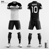 XTeamwear Soccer Uniforms White&Black / S Black Gradient - Custom School Soccer Jerseys with Shorts Sublimated