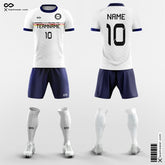 XTeamwear Soccer Uniforms White&Blue / S Retro - Custom Club Soccer Jerseys with Shorts Sublimation