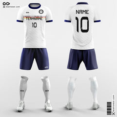XTeamwear Soccer Uniforms White&Blue / S Retro - Custom Club Soccer Jerseys with Shorts Sublimation