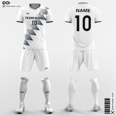 XTeamwear Soccer Uniforms White / S Argyle-Print - Custom Soccer Jerseys Kit Sublimated for School
