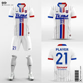XTeamwear Soccer Uniforms White / S Striped - Custom Soccer Team Uniform Sublimated for Academy