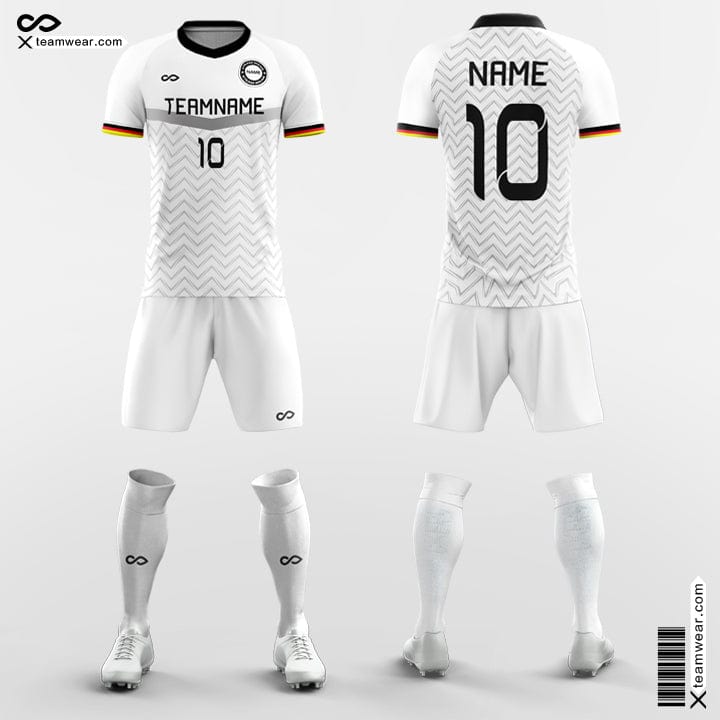 XTeamwear Soccer Uniforms White / S Wave - Custom Club Soccer Jerseys with Shorts Sublimation