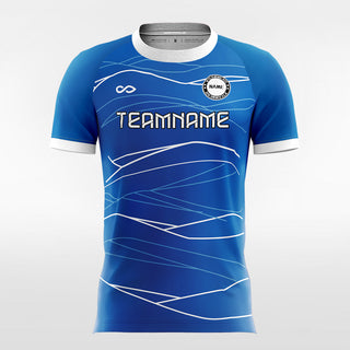 Blue Graphic Soccer Jerseys