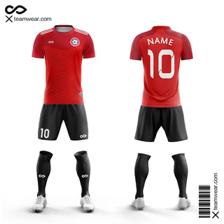 Red Striped Soccer Jersey