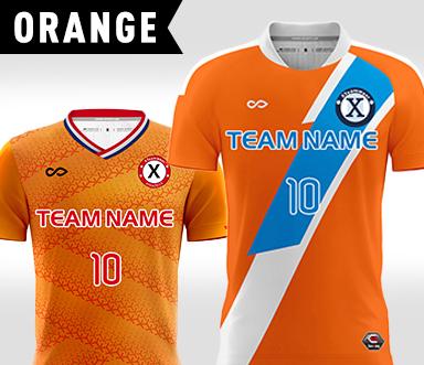 Customizable football kits Red/Orange - Fideles Sports