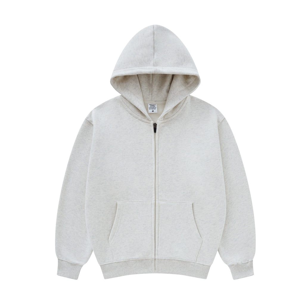 kids zip hoodie light grey