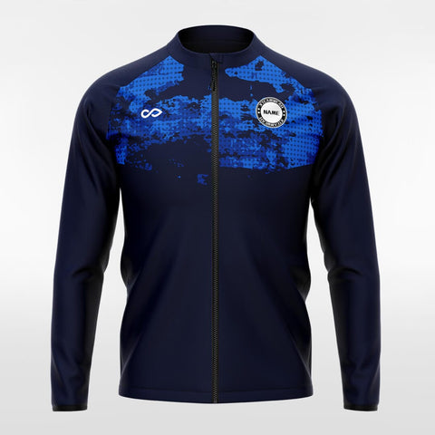 Navy Blue Distant Mist  Full-Zip Jacket Design