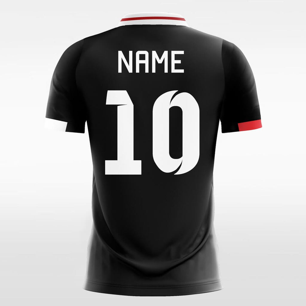 custom black soccer jersey