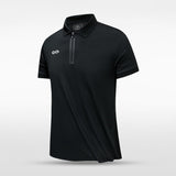 Black zip polo shirts