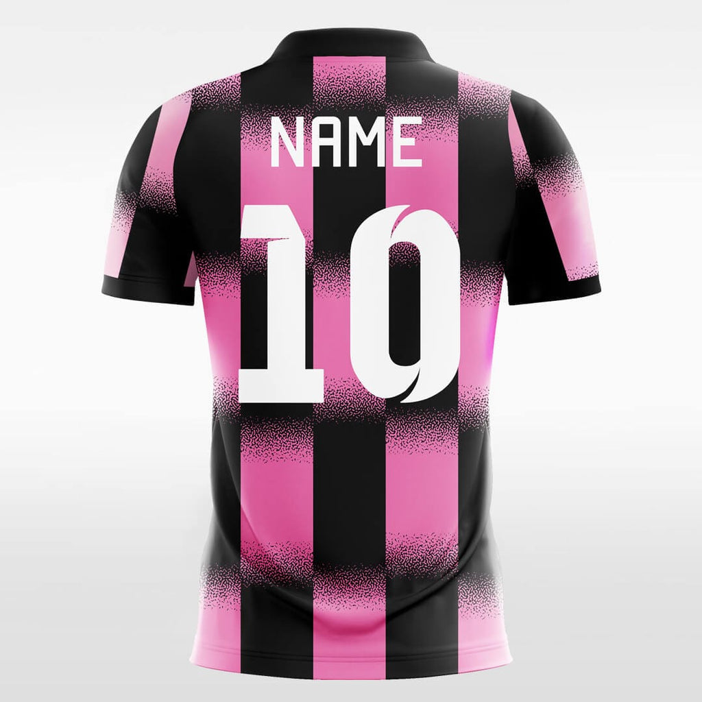 pink and black soccer jersey