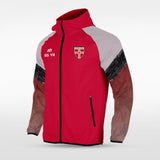 Red Embrace Splash Full-Zip Jacket Design