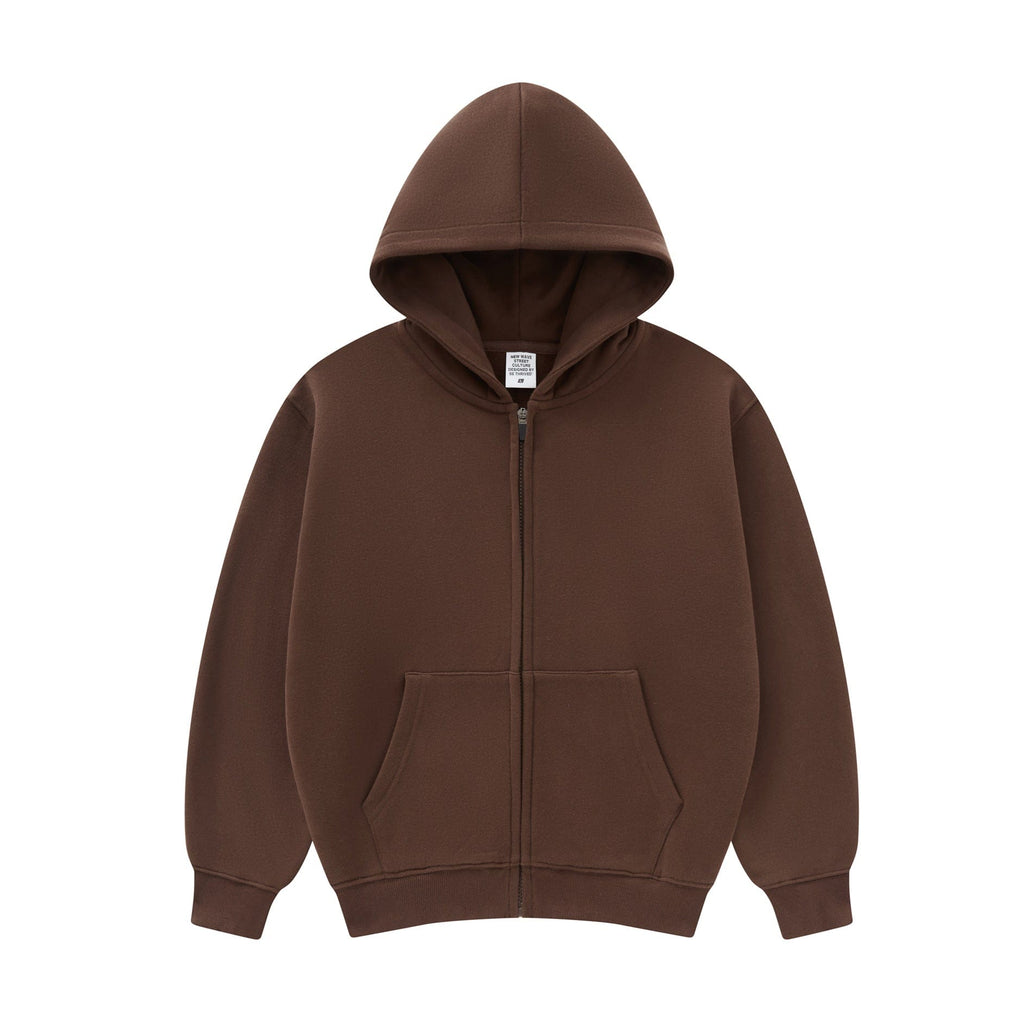 brown kids zip hoodie