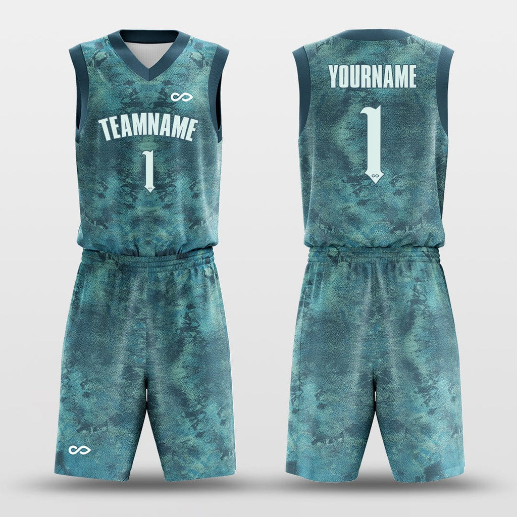 blue desert basketball jersey set