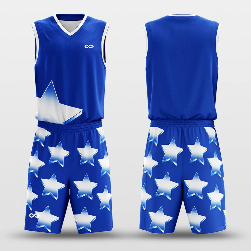 Blue star basketball jersey kit