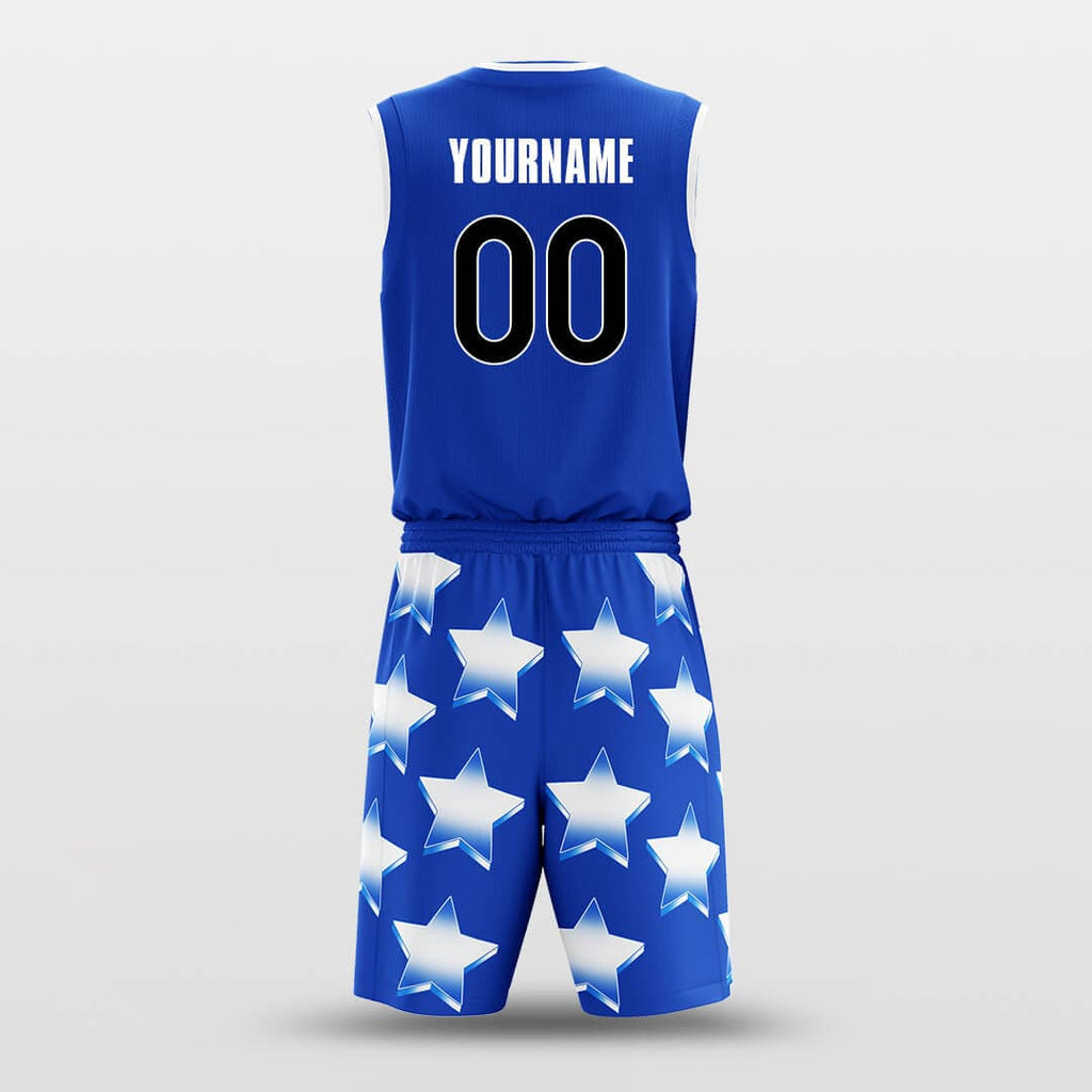 Blue star basketball jersey