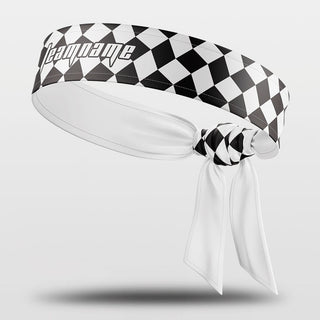 Checkerboard - Customized Sports Sweat-Wicking Tie Headband