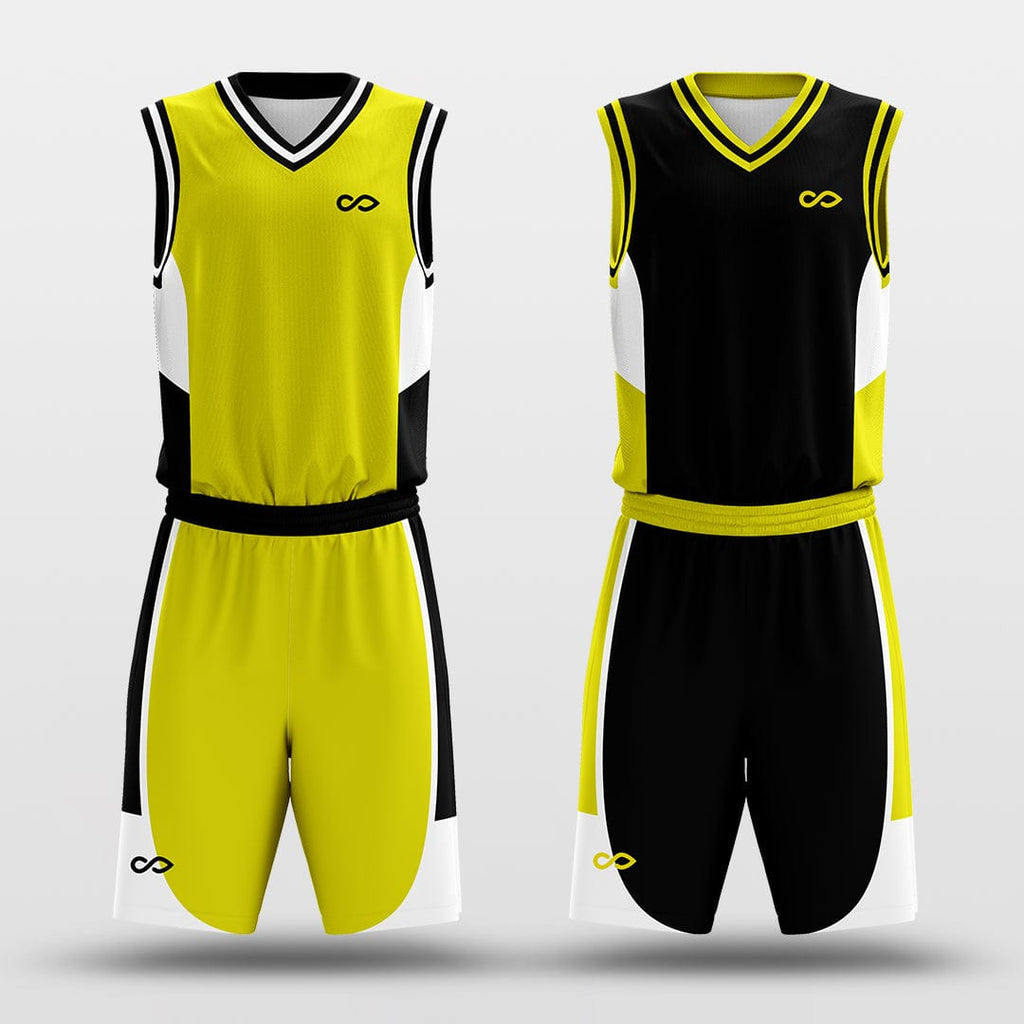 custom reversible jersey yellow and black