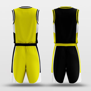 custom basketball jersey yellow and black