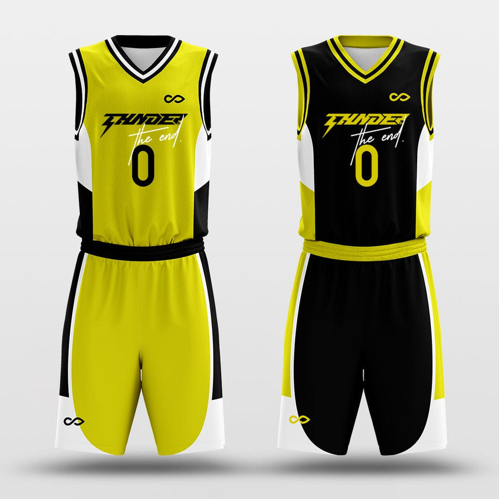 Yellow and black jersey basketball