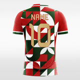 Christmas checkerboard sleeve soccer jersey