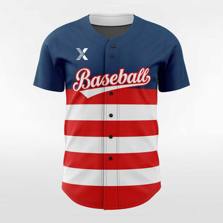 Flag - Customized Men's Sublimated Button Down Baseball Jersey