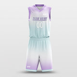 Gradate Purple Green - Customized Basketball Jersey Design
