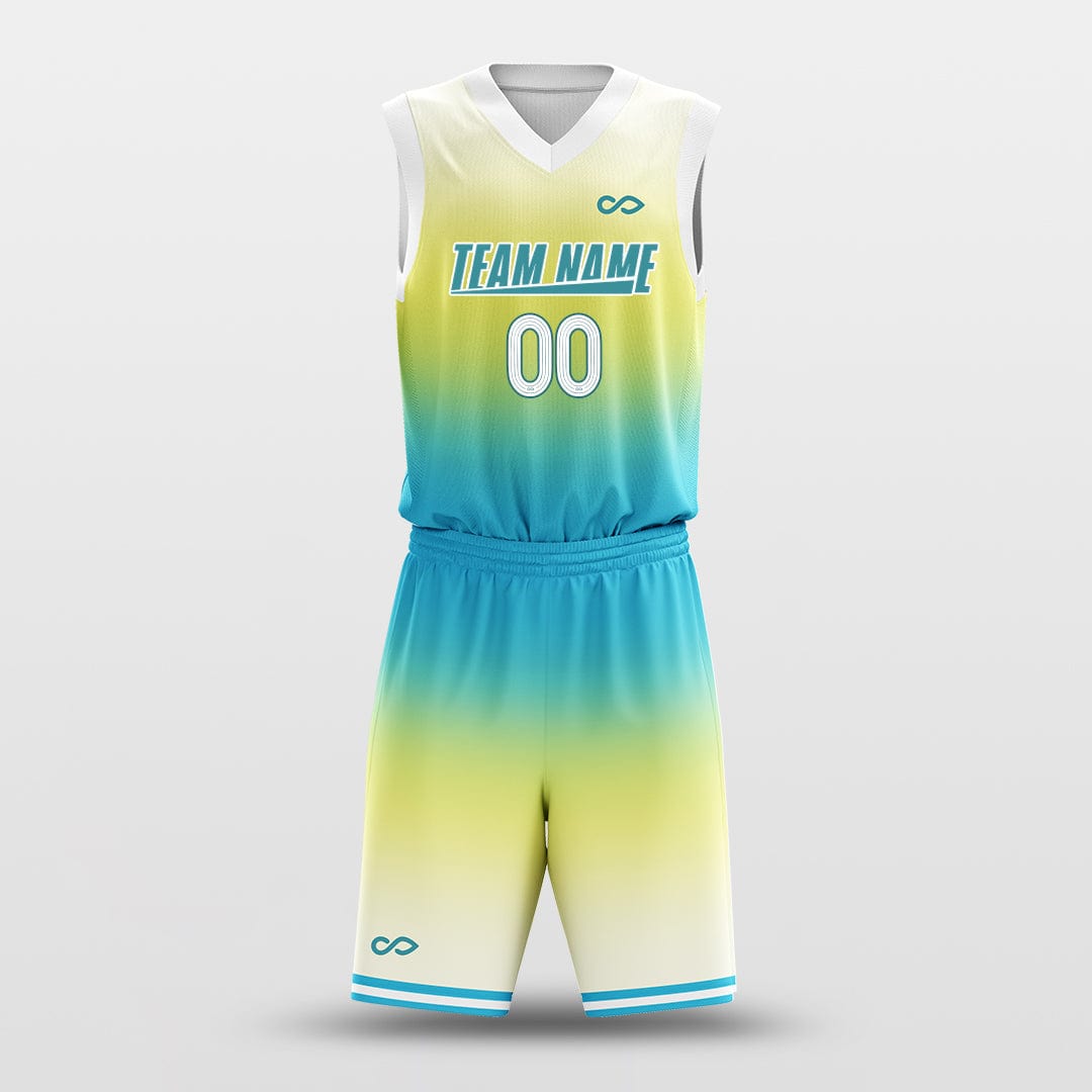 Custom Gradient Basketball Jersey Kit Printed Team Name & Number