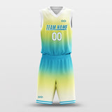 Gradient Yellow Blue - Customized Basketball Jersey Design