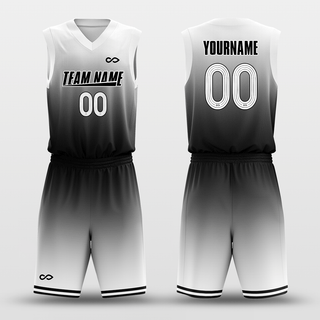 gradient black white jersey