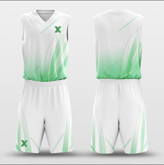 Green Leaves - Customized Basketball Jersey Set Sublimated BK160611S