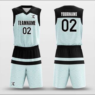 Green Triangle - Customized Basketball Jersey Set Sublimated