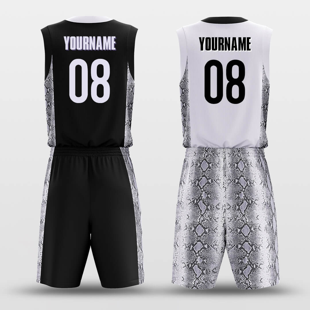 Grey Snake - Customized Reversible Basketball Jersey Set Design-XTeamwear