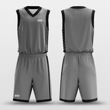 custom grey basketball jerseys